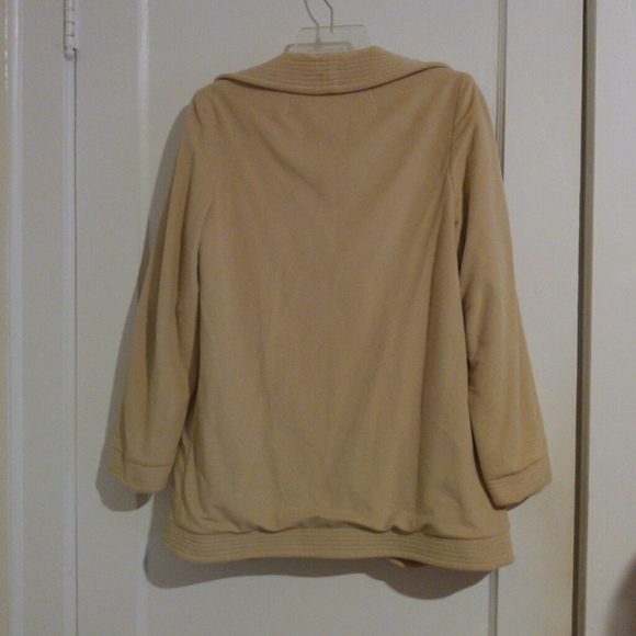 Vintage 70s Judi Rich Cream/Khaki Coat Open Front Union Tag Blazer Size Medium - Picture 4 of 4